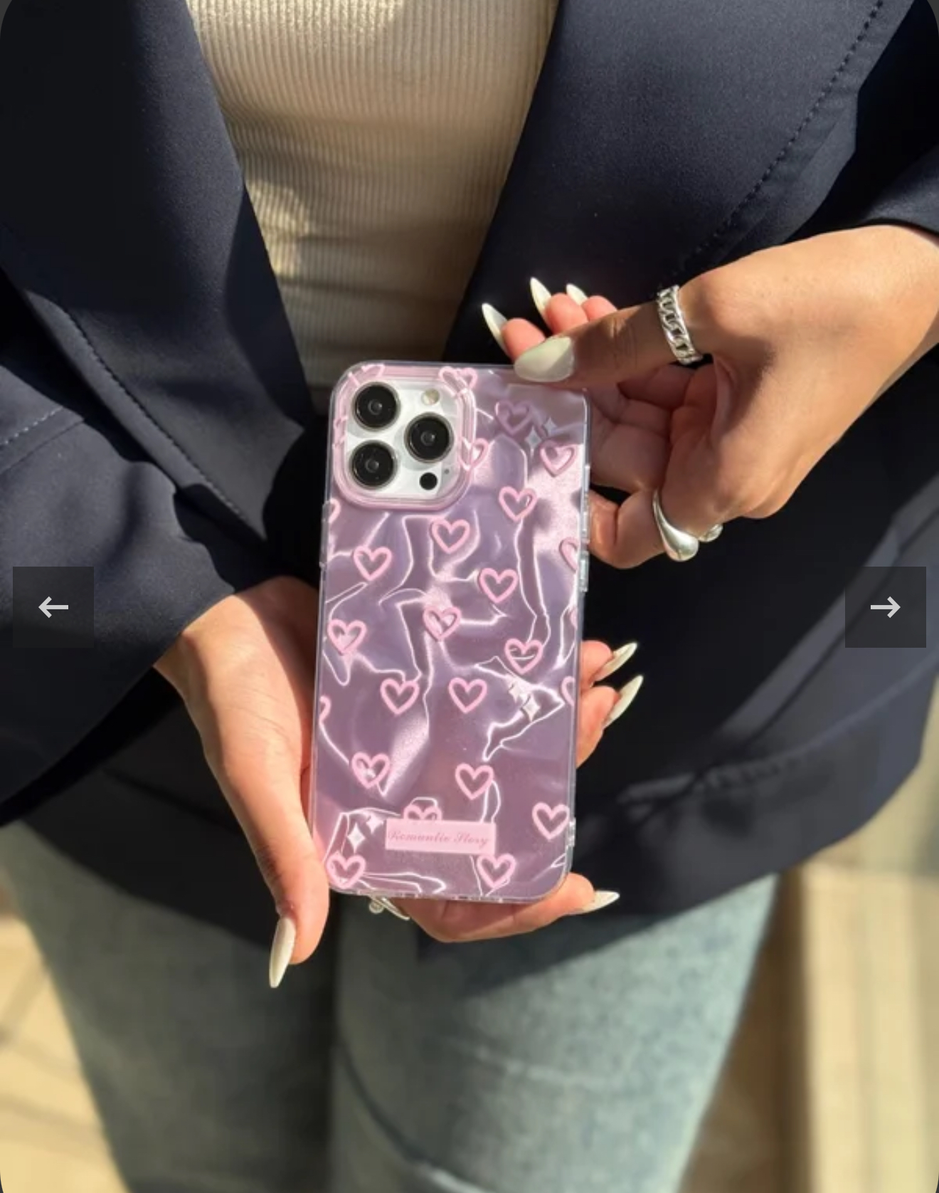 قاب قلب ریز صورتی  برای گوشی موبایل آیفون 12 پرومکس  /  12پرومکس / iphone 12 promax / iphone12promax