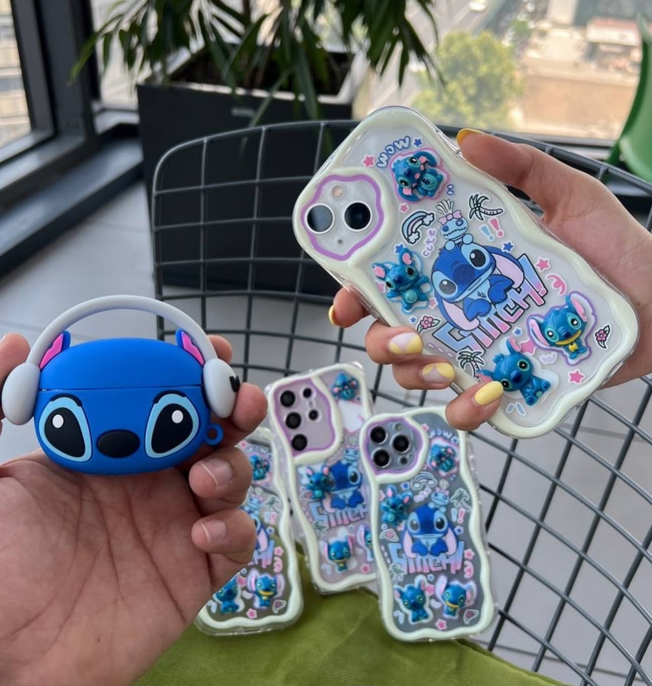 قاب کاور گارد استیج فانتزی (stitch) برجسته برای آیفون۱۵پرومکس / آیفون ۱۵ پرومکس /  iphone15promax / iphone 15 promax