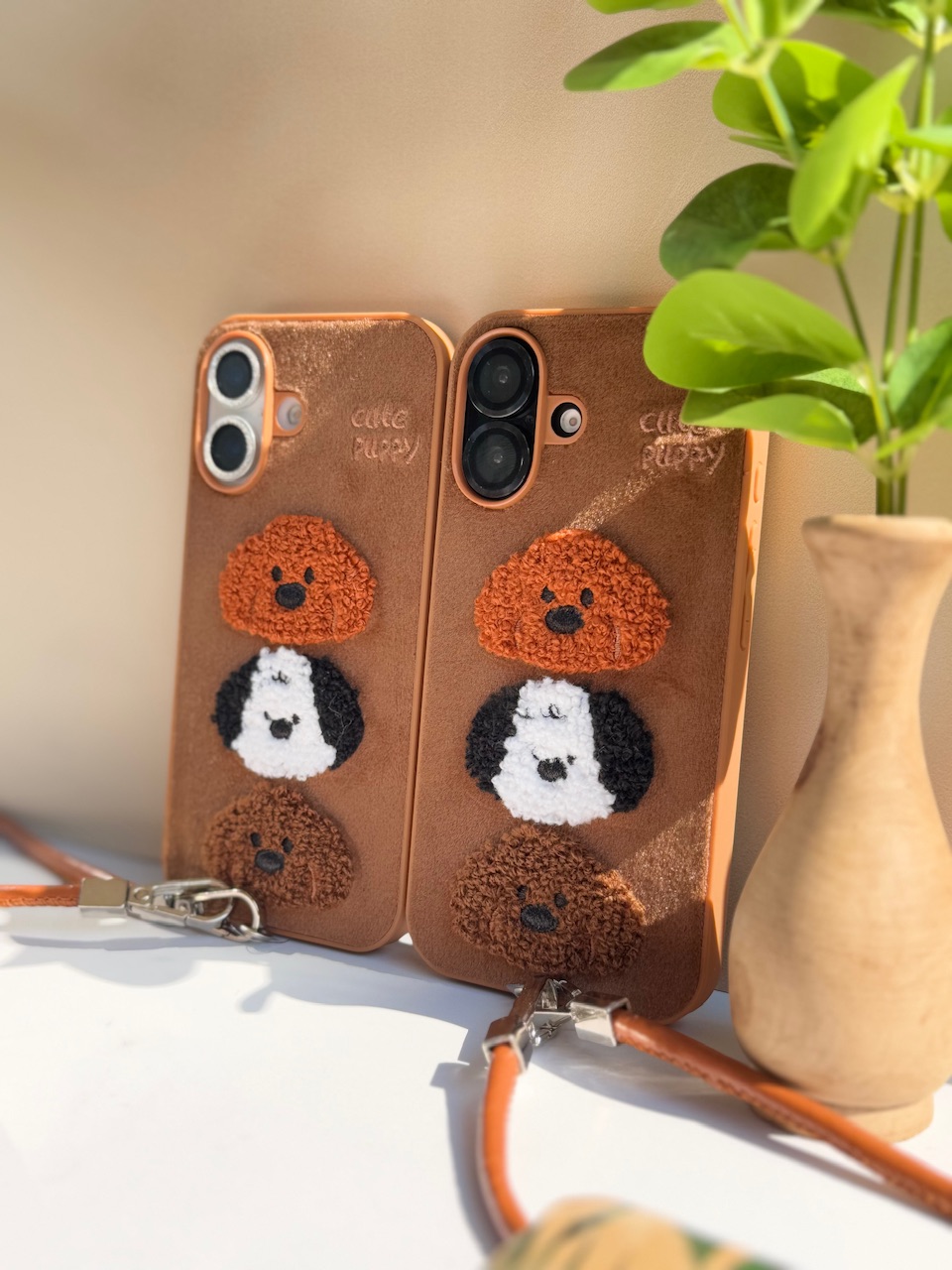 قاب سگ Cute Puppy پشمی بدون آویز برای آیفون13پرو / آیفون 13پرو / iphone13pro / iphone 13pro