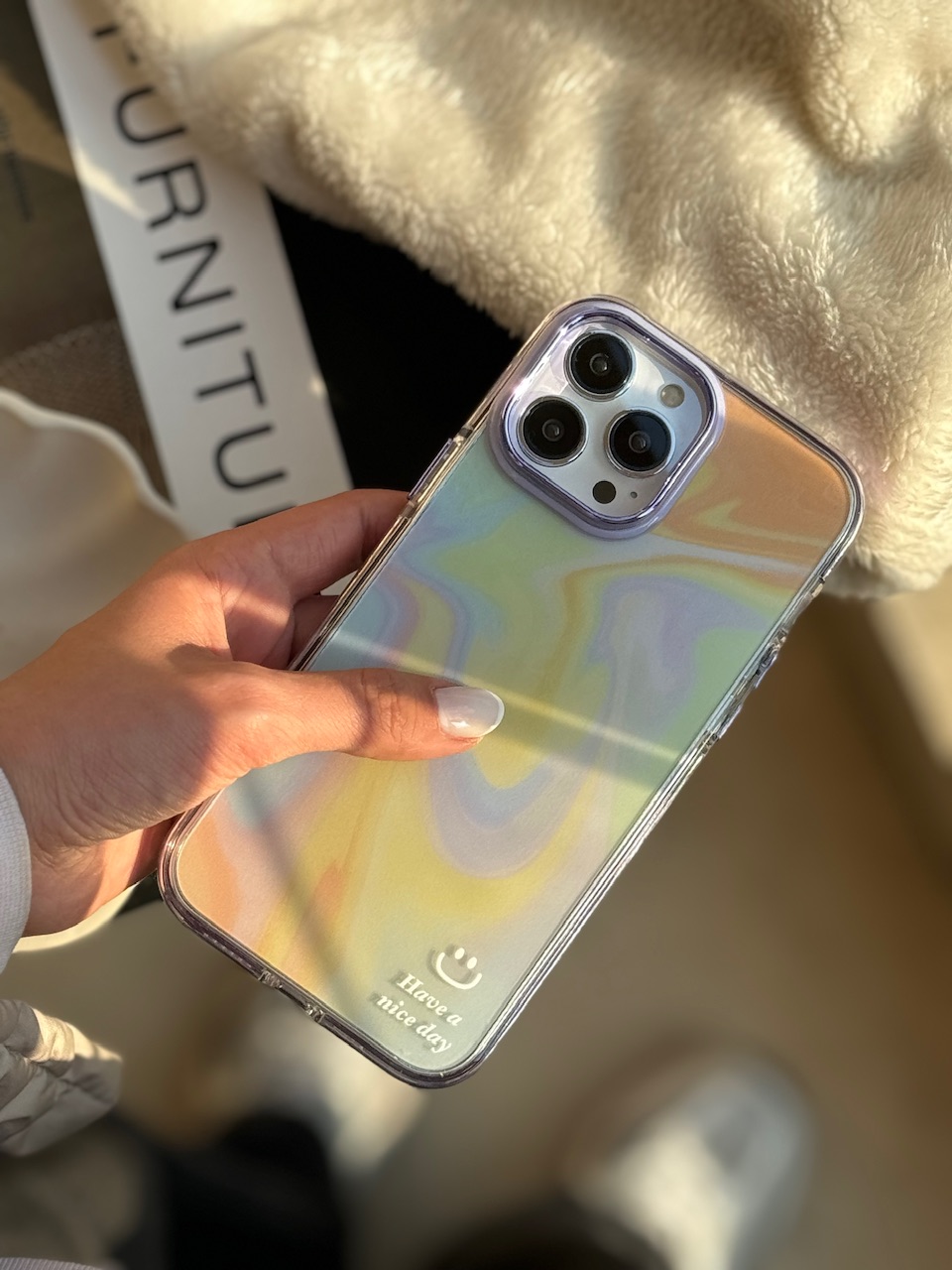 قاب دریم رنگارنگ Have a nice Day دخترانه آیفون14پرومکس / آیفون 14پرومکس / iphone14promax / iphone 14promax