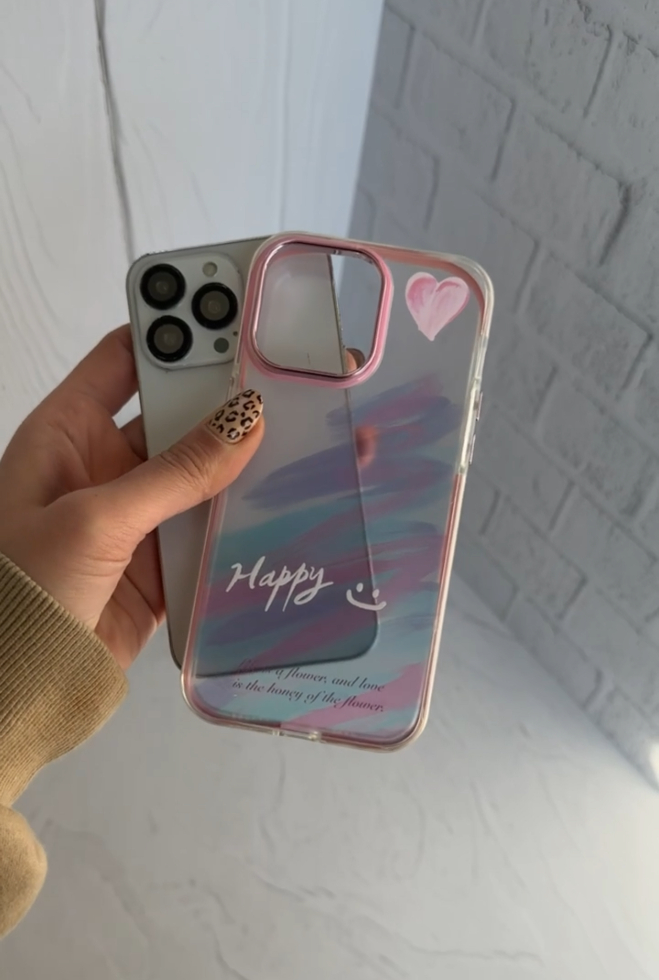 قاب کاور گارد happy heart قلب شاد رنگارنگ برای  آیفون15پرو / آیفون 15 پرو / iphone 15pro / iphone15 pro