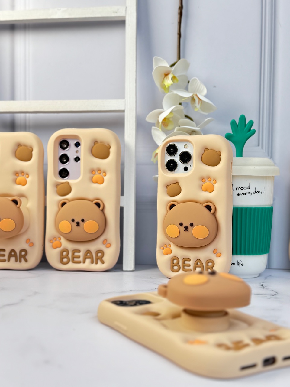 قاب Bearخرس سیلیکونی استند شو پاپ سوکتی سامسونگ اس۲۵الترا / S25ultra / s25 ultra