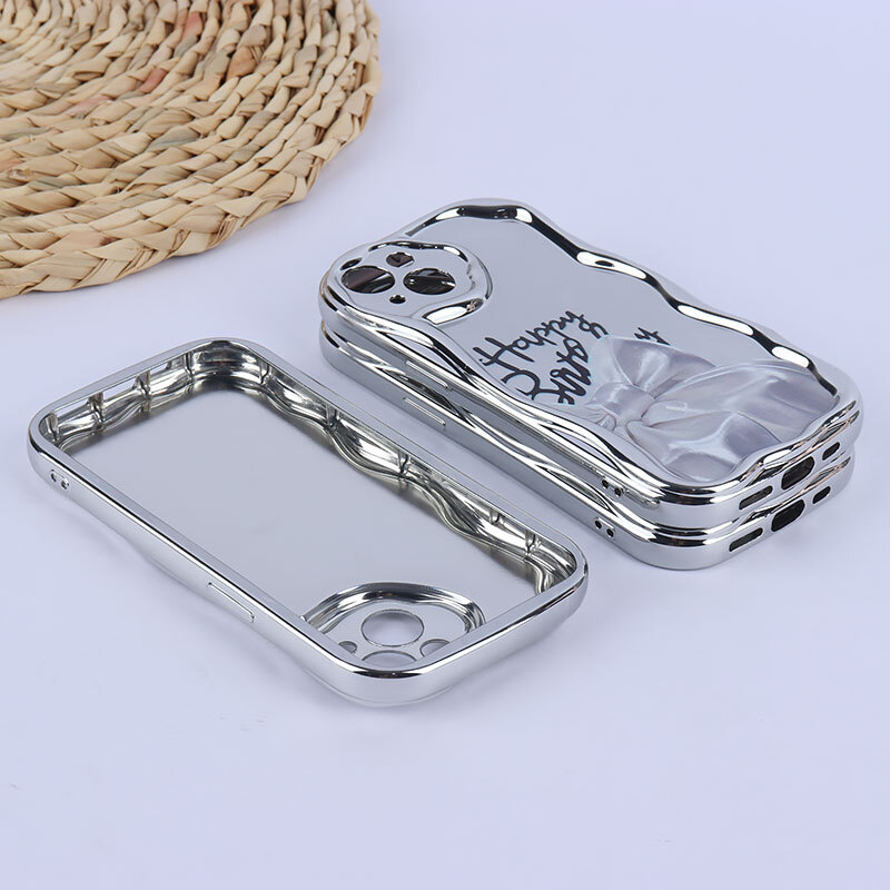 قاب کاور گارد پاپیون سفید ribbon موج دار آیفون15پرومکس / آیفون 15 پرومکس / IPHONE15PROMAX / IPHONE 15 PROMAX