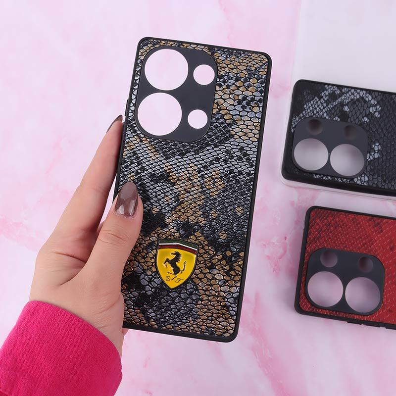 قاب طرح فراری Ferrari و اسب لوگو برجسته شیائومی  مدل گوشی: Poco x6pro / pocox6pro مشابه  رنگ عکس تکی
