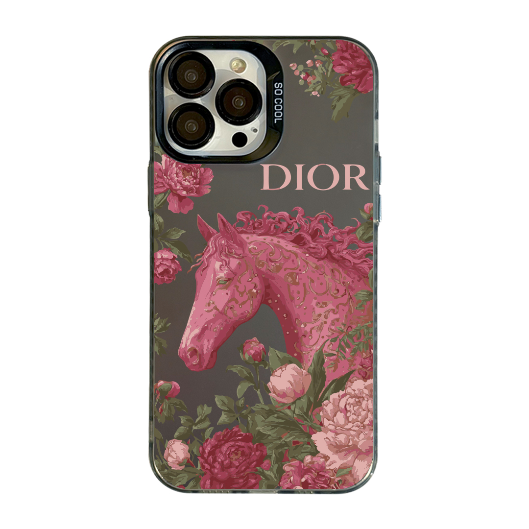 قاب موبایل سفارشی Dior  | socool اسب و گل خفن دیور برای سامسونگ ( زمان آماده سازی 5 الی 10 روز)