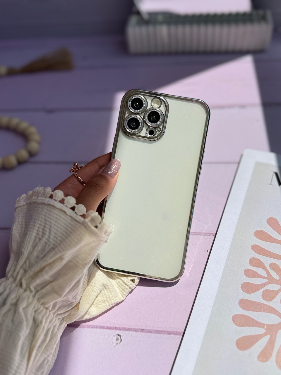 قاب ایفون شفاف اکلیلی آیفون 12پرو / آیفون12پرو / iphone 12pro / iphone12pro