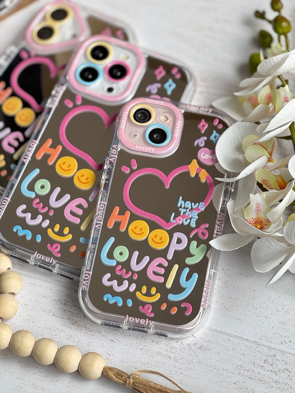 قاب کاور گارد هپی لاولی آینه ای آیفون15 / آیفون 15 / IPHONE15 / IPHONE 15