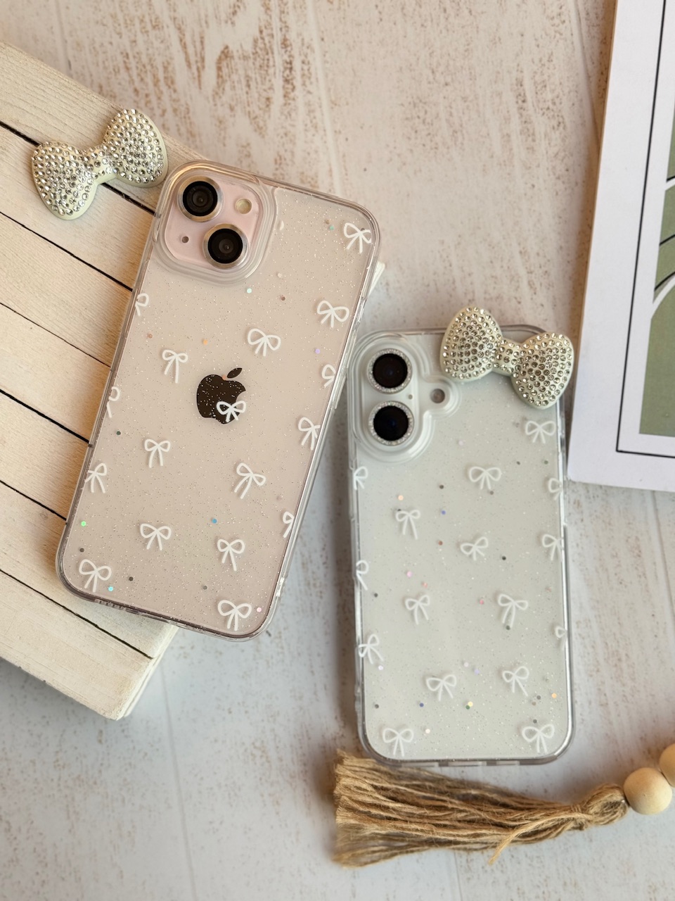 قاب کاور گارد پاپیون لاکچری اکلیلی همراه پاپیون الماس دار اضافه برای نوت۱4پرو / note14pro / note 14 pro / نوت 14 پرو مشترک با نوت14پروپلاس /POCO X7 5G