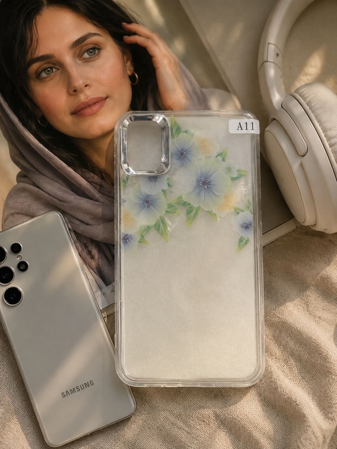قاب کاور گارد طرح دار گل و پروانه آبی butterfly blue شیائومی پوکوX3 / POCO X3 / POCO / X3