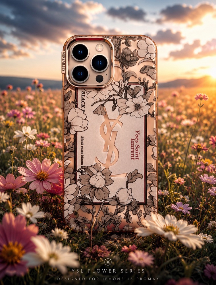 قاب گل دخترانه flower YSL آیفون12پرومکس / آیفون 12 پرومکس / iphone 12promax  /  iphone12promax
