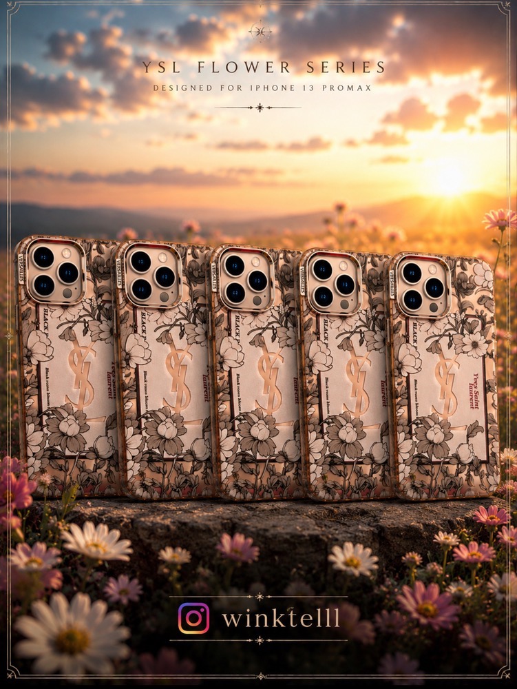 قاب گل دخترانه flower YSL آیفون13پرو / آیفون 13 پرو / iphone 13pro /  iphone13pro