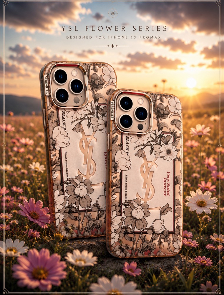 قاب گل دخترانه flower YSL آیفون12پرو / آیفون 12 پرو / iphone 12pro /  iphone12pro