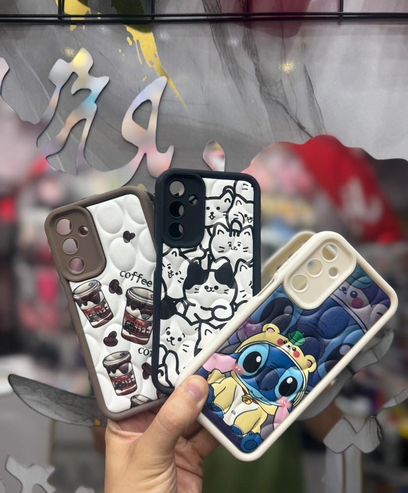 قاب کاور گارد عروسکی فانتزی طرح پاتریک و گربه و کافه قهوه برای سامسونگ آ15 / a15 / A15