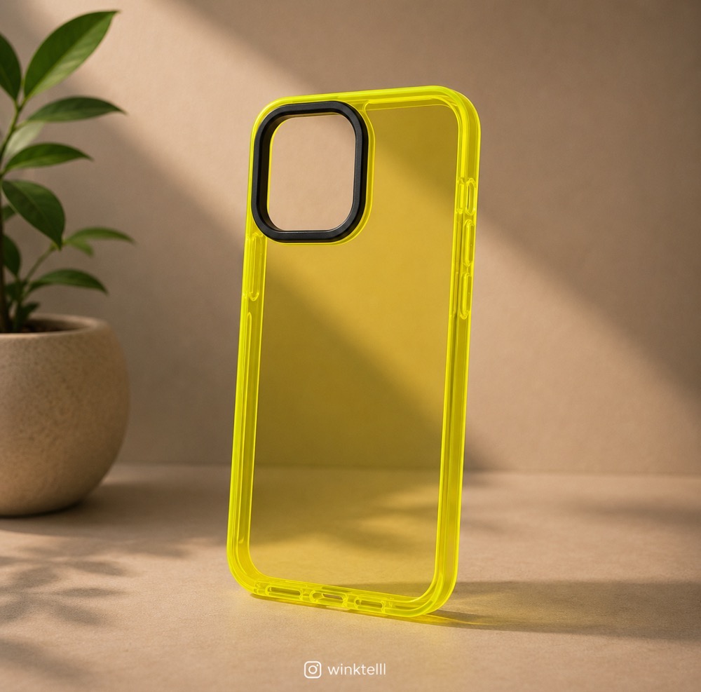 قاب کاور گارد شفاف زرد آیفون۱۵پرومکس  / IPHONE 15PROMAX   / IPHONE 15 PROMAX / آیفون ۱۵ پرومکس