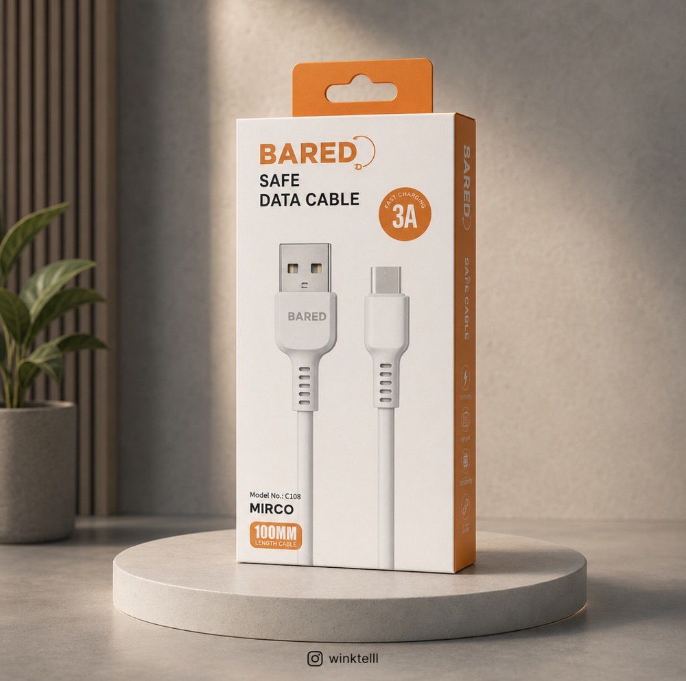 کابل شارژ فست میکرو بارد / کابل تبدیل USB به USB-C بارد طول 1 متر