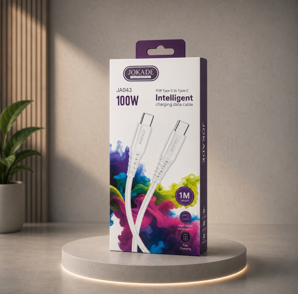 کابل شارژ دوسر تایپ سی Jokade  100W
