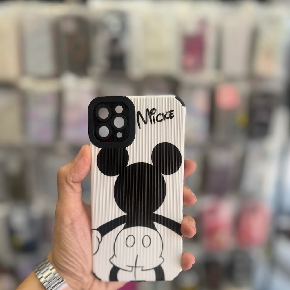 قاب کاور گارد میکی موس سفید مشکی فانتزی  آیفون11پرومکس / آیفون 11 پرومکس / iphone 11promax  / iphone11promax