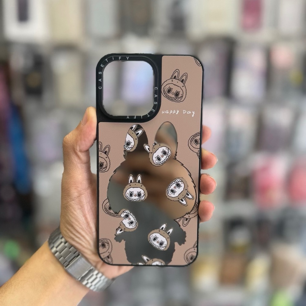 قاب کاور گارد فانتزی عروسکی لبوبو آینه ای برای آیفون14پرومکس / آیفون 14 پرومکس / iphone 14promax / iphone14 promax