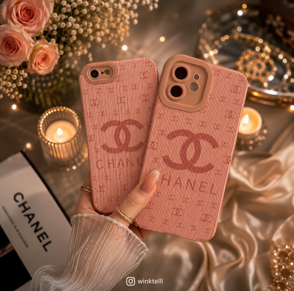 قاب کاور گارد صورتی دخترونه  CHANEL برای گوشی موبایل آیفون12 / آیفون 12 / iphone 12 / iphone12