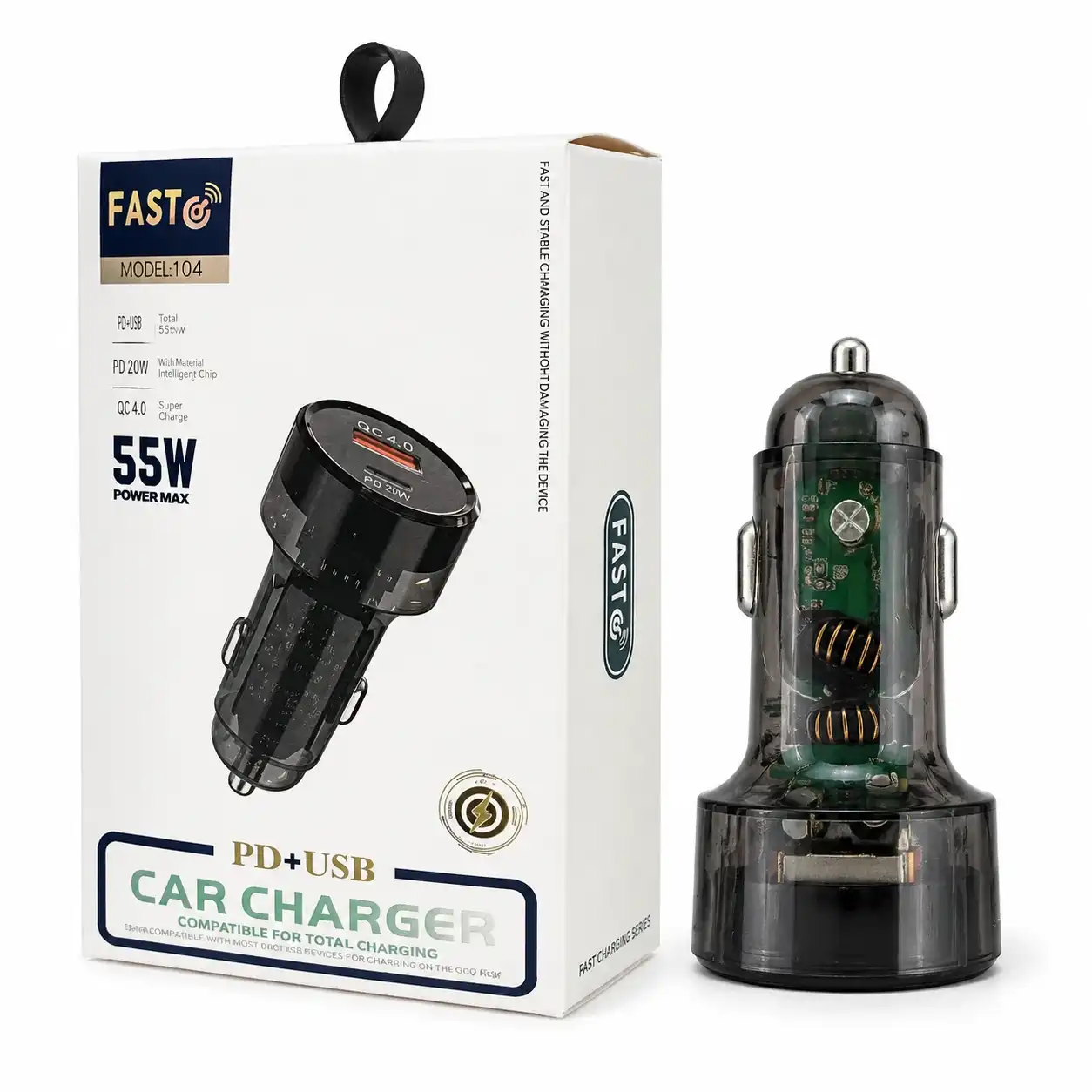 شارژر فندکی فست ماشین PD car charging PD / فندکی خودرو 55 وات
