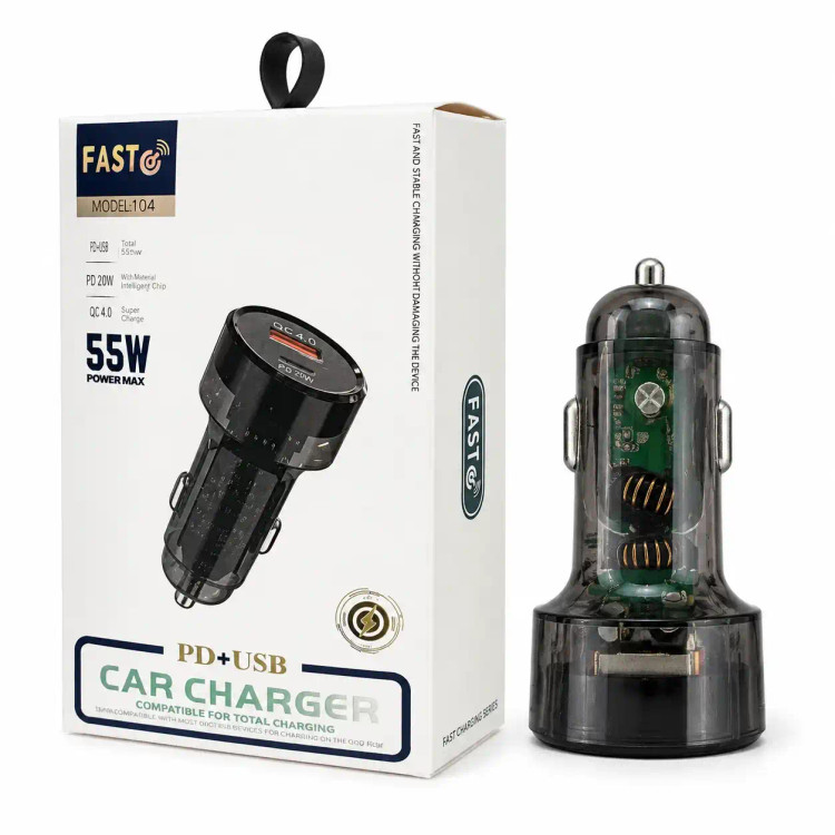 شارژر فندکی فست ماشین PD car charging PD / فندکی خودرو 55 وات