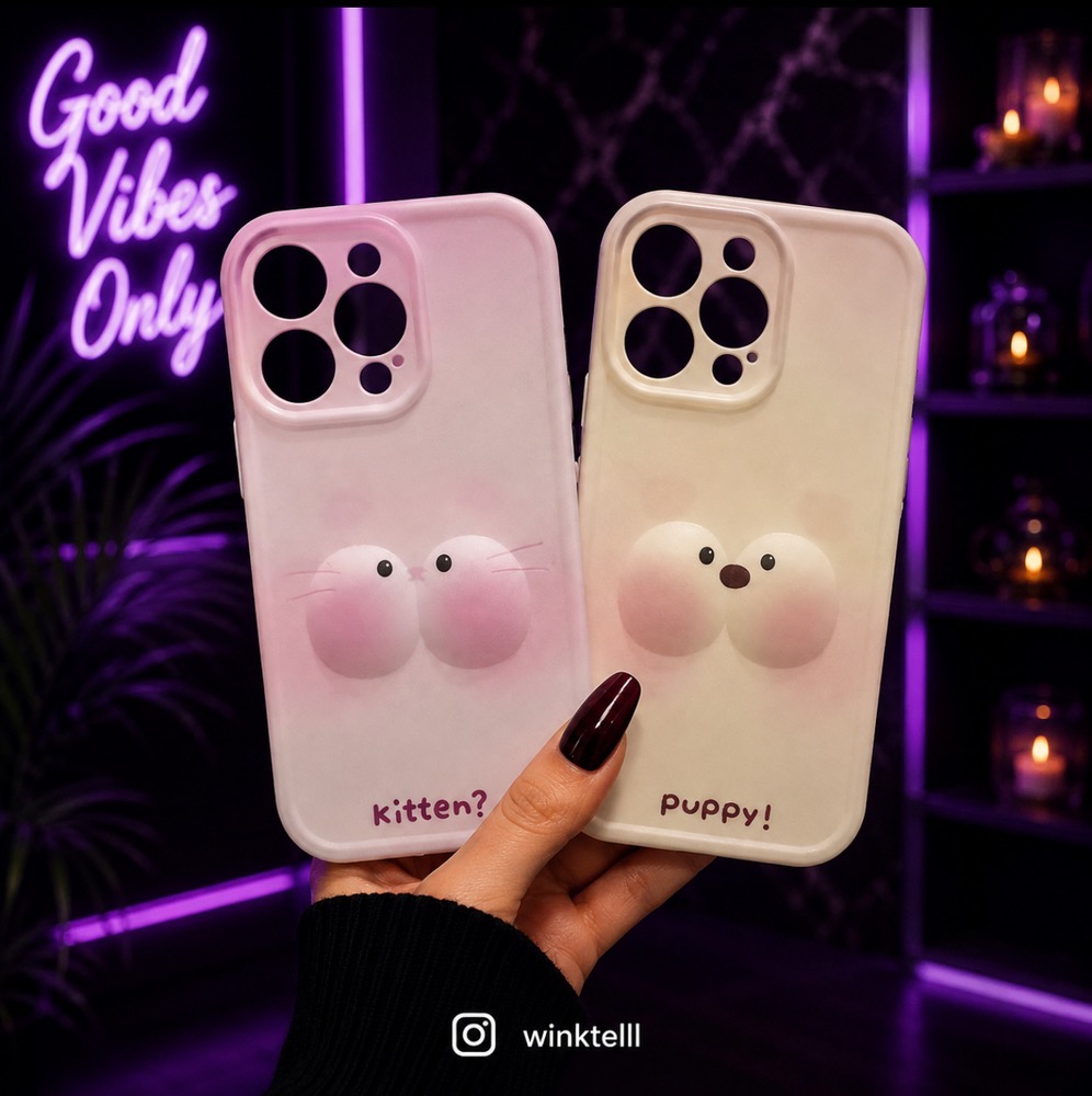 قاب کاور گارد فانتزی عروسکی خرگوش صورتی سفید آیفون 12 پرومکس / 12پرومکس / iphone 12 promax / iphone12promax