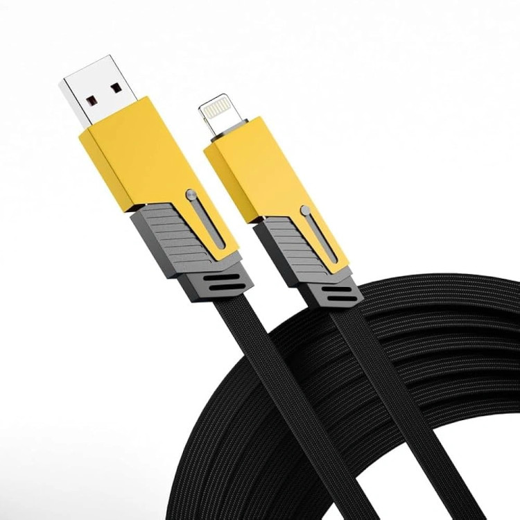 کابل شارژ ۴ کاره کنفی اورجینال طول ۱.۲ متر باکیفیت عالی .usb به type c و لایتنینگ و type c به لایتنینگ