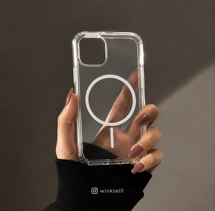 قاب کاور گارد شفاف مگسیف دار اورجینال magnetic orginal پک کارتنی شیک آیفونxs / آیفون ایکس اس / iphonexs / iphone xs رنگ مگسیف سفید WHITE