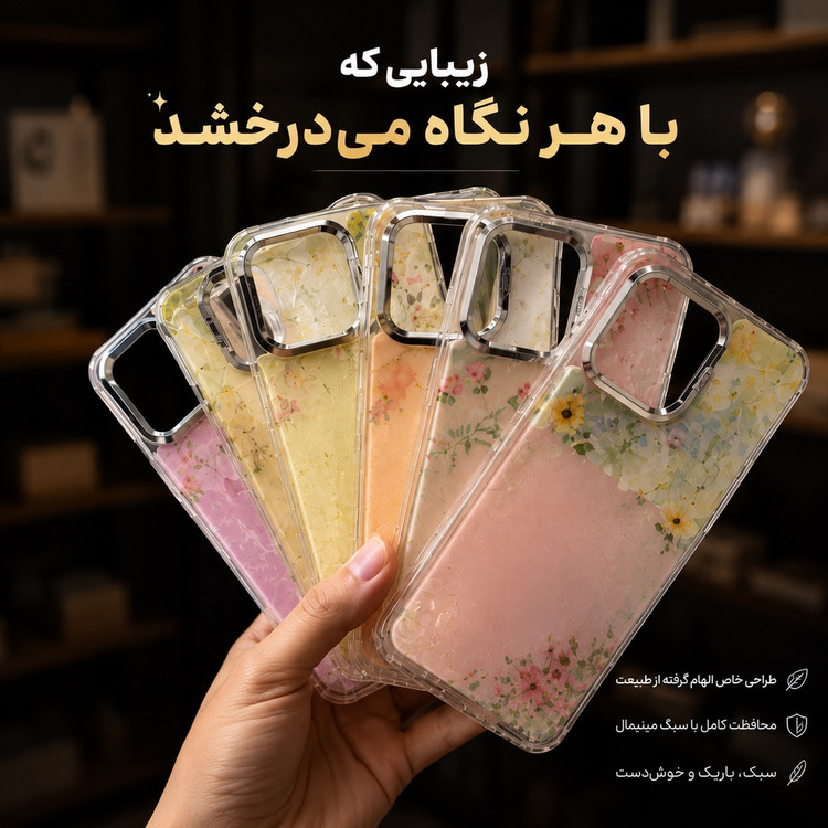قاب طرح دار گل و قاصدک رمانتیک لاکچری flower سامسونگ A51 / آ51 / آ 51 / A 51 / a51 رنگ زرد