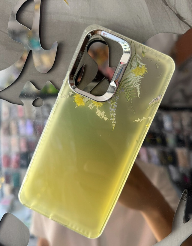 قاب طرح دار گل و قاصدک رمانتیک لاکچری flower شیائومی نوت14پرو/ نوت 14پرو / note14pro /note 14PRO رنگ زرد