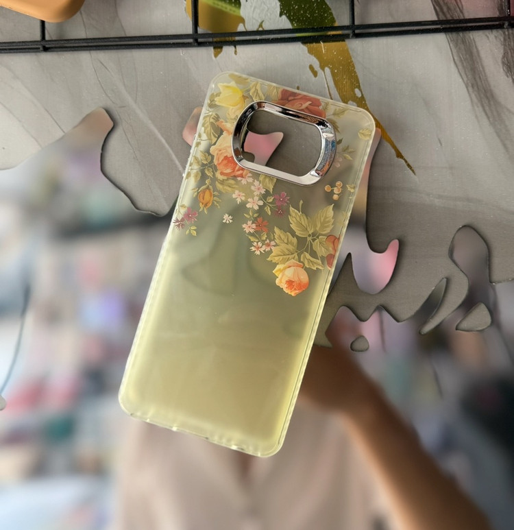 قاب طرح دار گل رز لاکچری rose flower پوکو ایکس3پرو / پوکو ایکس تری پرو / poco x3 PRO / pocoX3pro رنگ زرد