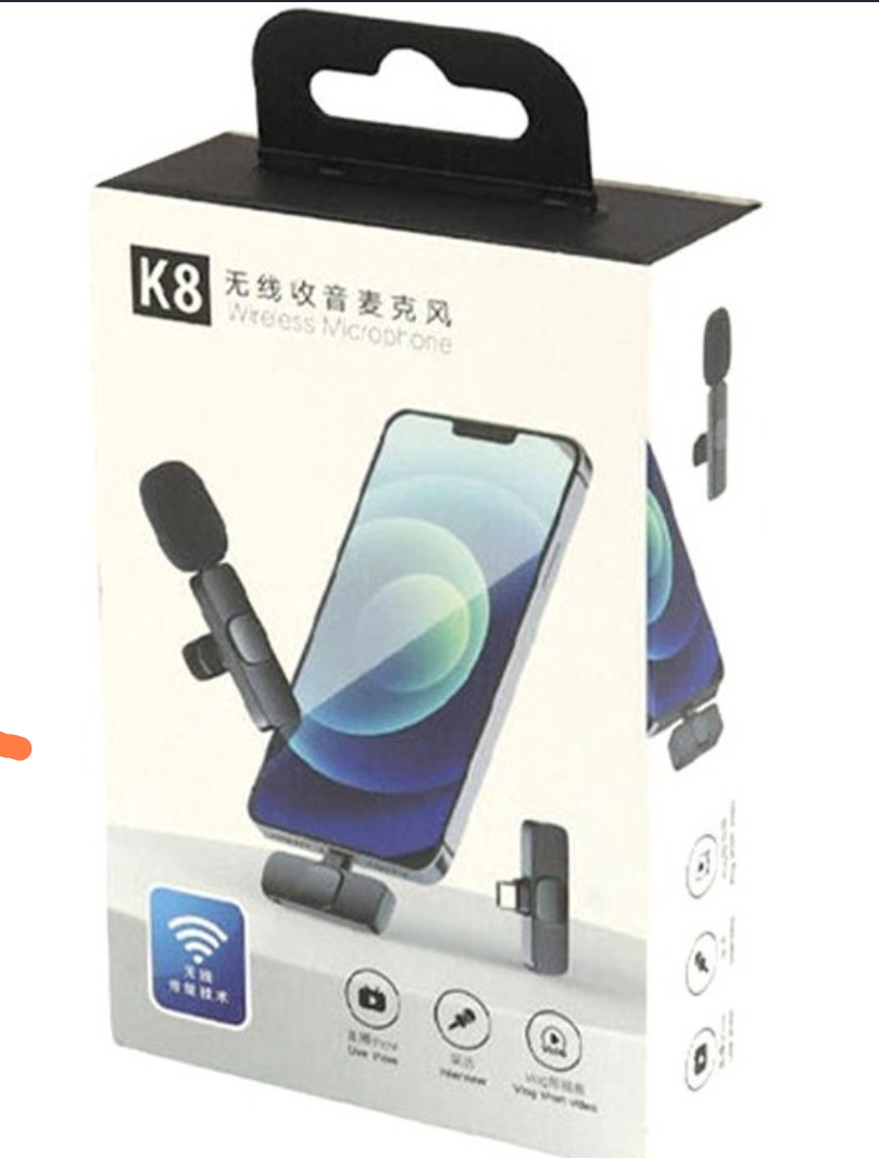 میکروفون یقه ای بلوتوثی اورجینال k8 تایپ سی و لایتنینگ