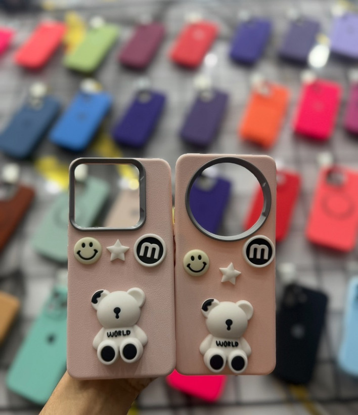 قاب کاور گارد فانتزی عروسکی bear خرس برجسته سفید برای گوشی موبایل شیائومی REDMI A3 ردمی A3 مشترک با REDMI A3X