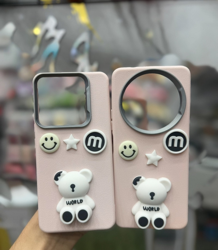 قاب کاور گارد فانتزی عروسکی bear خرس برجسته سفید برای گوشی موبایل شیائومی REDMI A3 ردمی A3 مشترک با REDMI A3X