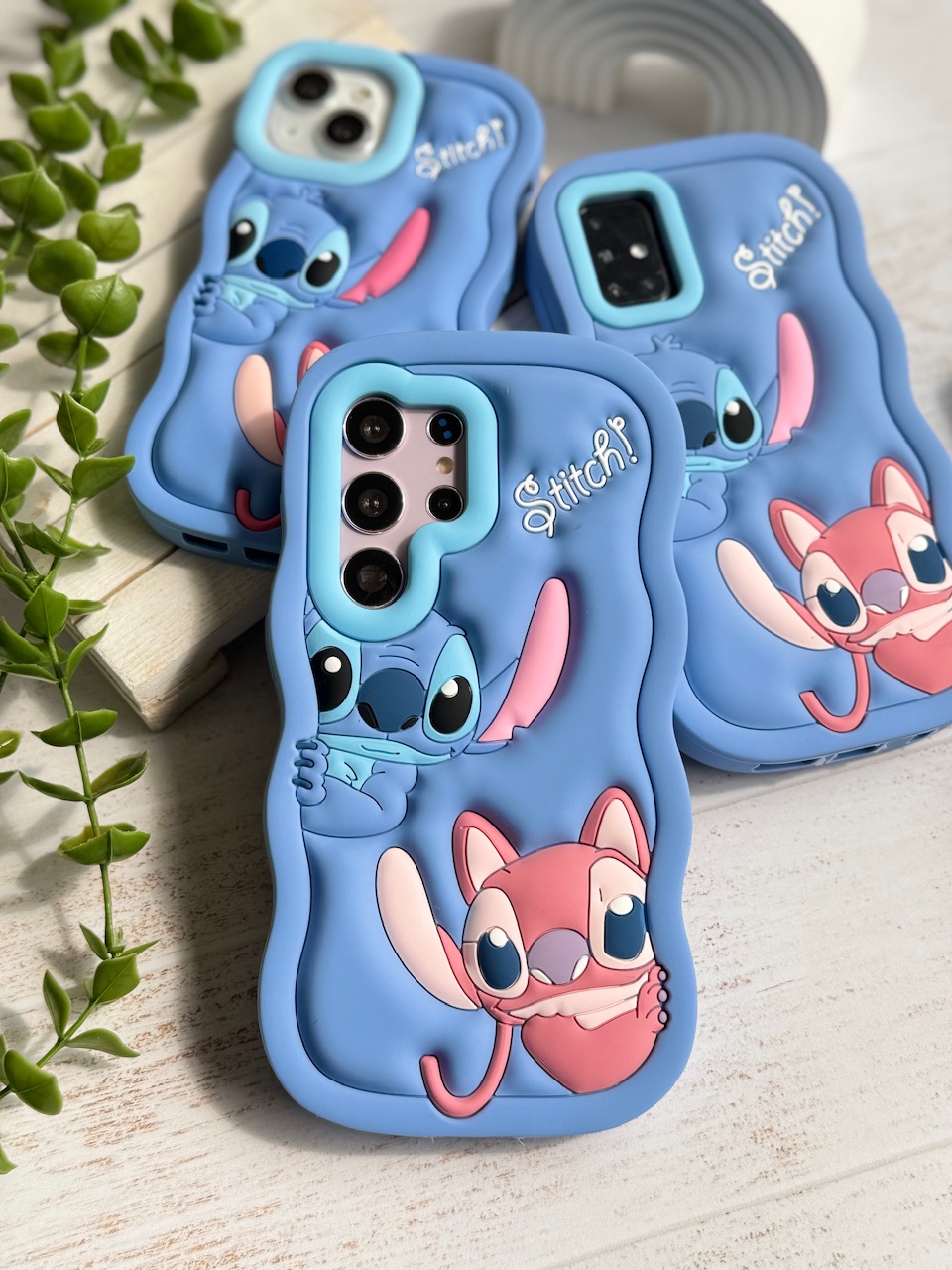 قاب کاور گارد فانتزی عروسکی سیلیکونی Stitch Couple استیج سامسونگ اس23الترا / s23 ultra / s23ultra / اس 23 الترا