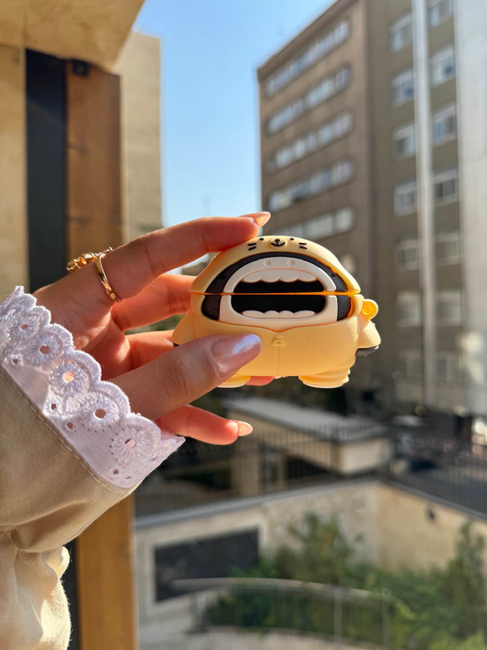 کاور ایرپاد پرو و ایرپاد پرو۲ مشترک / Airpods pro / pro2 طرح سیلیکونی کوسه هودی پوش
