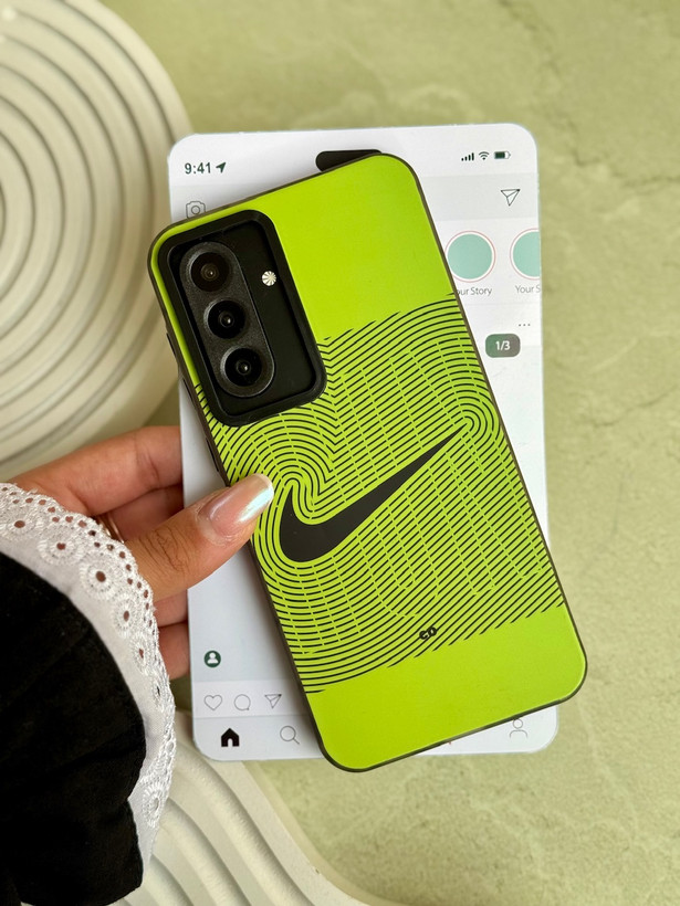 قاب کاور گارد نایک nike اثر انگشت سبز اسپورت مردونه سامسونگ A26 / آ26 / A 26 / آ 26