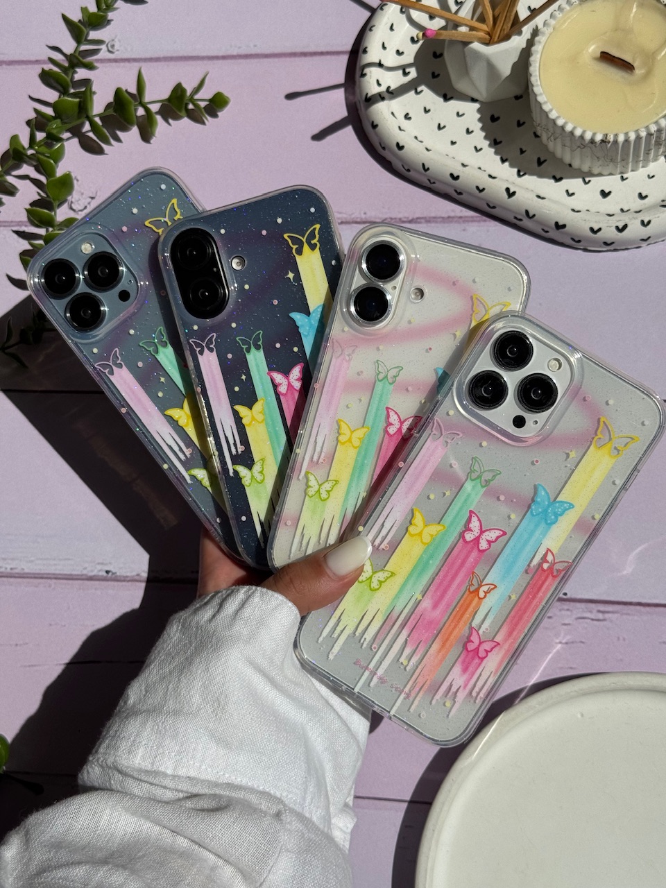 قاب کاور گارد پروانه رنگین ستاره ای butterfly آیفون آیفون13 / آیفون 13 / iphone13 / iphone 13