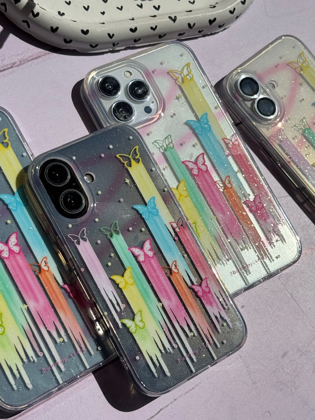 قاب کاور گارد پروانه رنگین ستاره ای butterfly آیفون آیفون13 / آیفون 13 / iphone13 / iphone 13