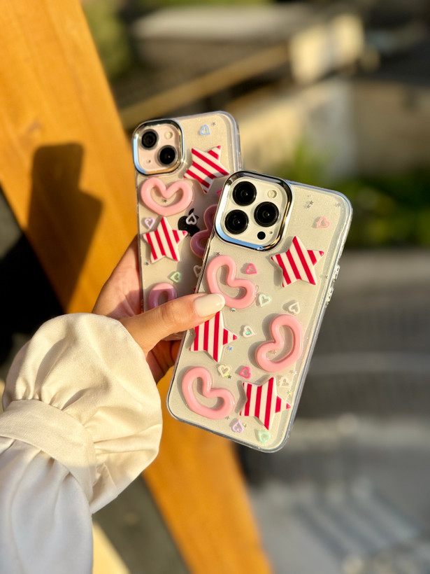 قاب کاور گارد آبنبات ستاره و قلب برجسته ترند برای آیفون 11 پرومکس / 11پرومکس / iphone 11 promax / iphone11promax