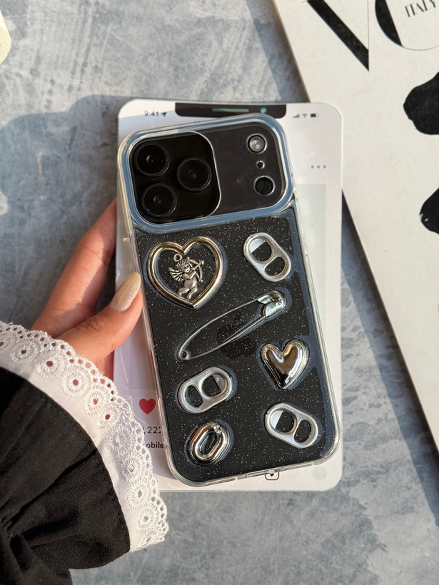 قاب کاور گارد سنجاق و قلب و فرشته و ... آیفون۱۷پرومکس/ آیفون ۱۷پرومکس / iphone17promax / iphone 17promax