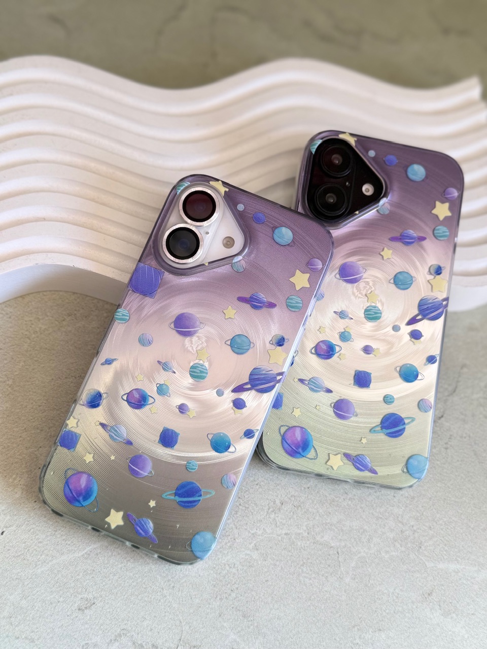 قاب کاور گارد منظومه شمسی و ماه بنفش آیفون13 / آیفون 13 / iphone13 / iphone 13