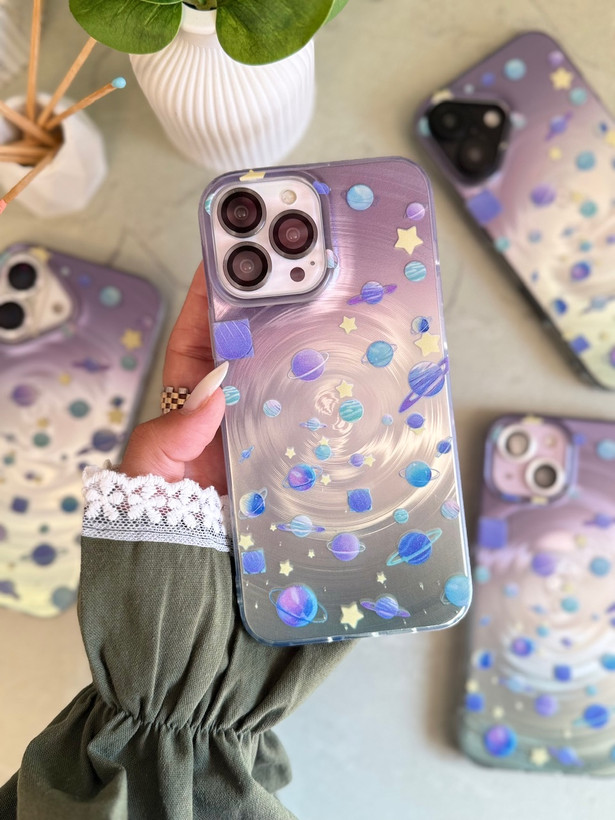 قاب کاور گارد منظومه شمسی و ماه بنفش آیفون11پرو / آیفون 11پرو / iphone11pro / iphone 11pro