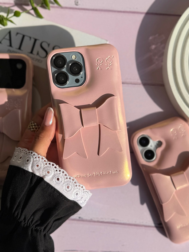 قاب کاور گارد پینکی پاپیون صورتی ribbon آیفون آیفون13 / آیفون 13 / iphone13 / iphone 13