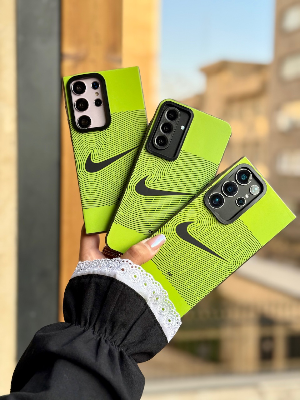 قاب کاور گارد نایک  nike اثر انگشت سبز اسپورت مردونه برای ردمی ۱۳ سی / ردمی۱۳سی / redmi13c / redmi 13c  مشترک با پوکو سی65 / poco c65
