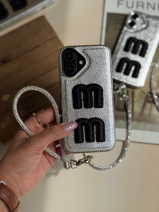 قاب کاور گارد Miu Miu با بند ژلاتینی فانتزی آیفون12پرومکس / آیفون 12پرومکس / iphone12promax / iphone 12promax